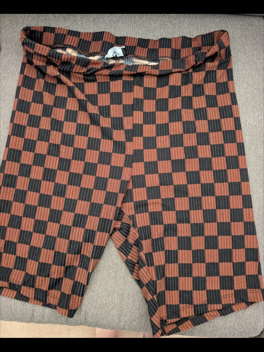 Dressed In LALA checkerboard Biker Shorts